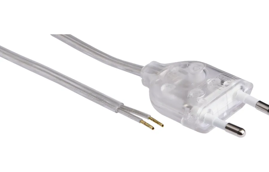 Kabler & Ledninger^Elworks Nettledning Euro 2 meter Transparent