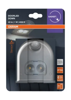 Sensorlamper^Osram DoorLED sensorlampe sølv batteri