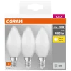 Led-Pærer^Osram LED mignon E14 4,9 W 3-pk.