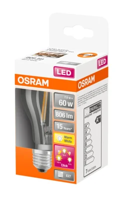 Led-Pærer^Osram LED Star+ Classic dimbar 7 W (60 W) E27
