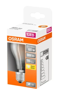 Led-Pærer^Osram LED Star Classic matt standardpære E27 6,5 W