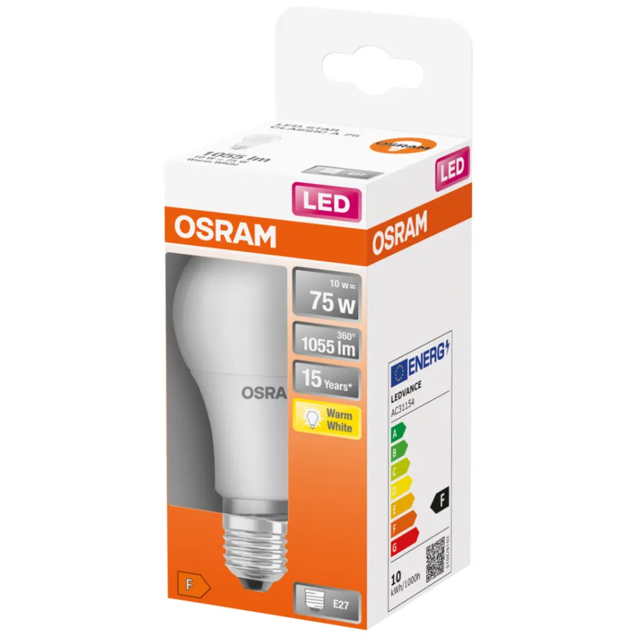 Led-Pærer^Osram LED Star Classic standardpære E27 10 W