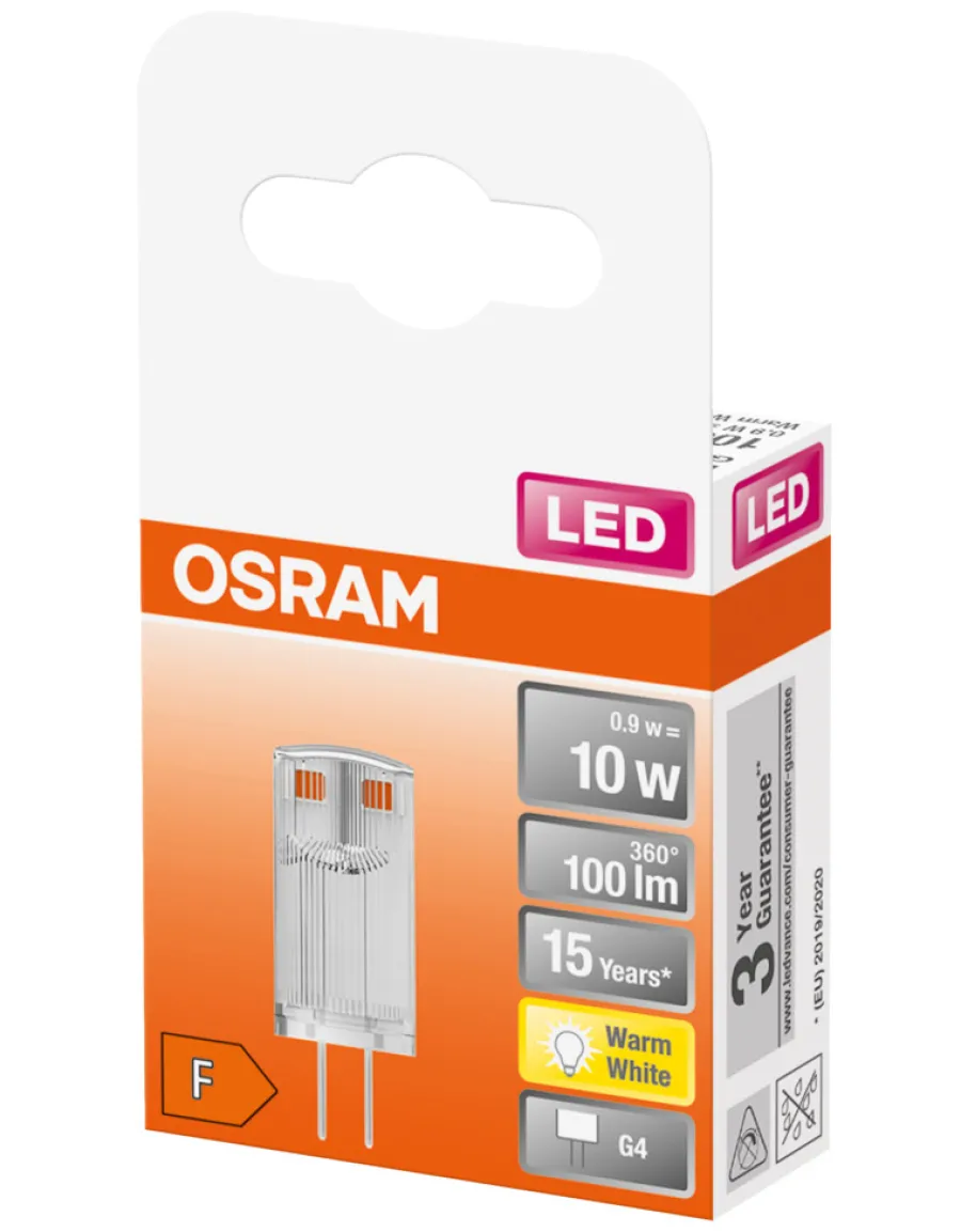 Led-Pærer^Osram LED 12V stiftpære G4 0,9 W