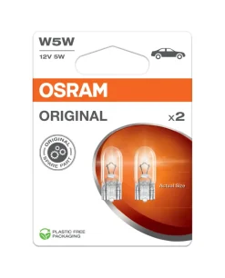 Bilpærer^Osram lyspære til bil W5W - 2 stk.