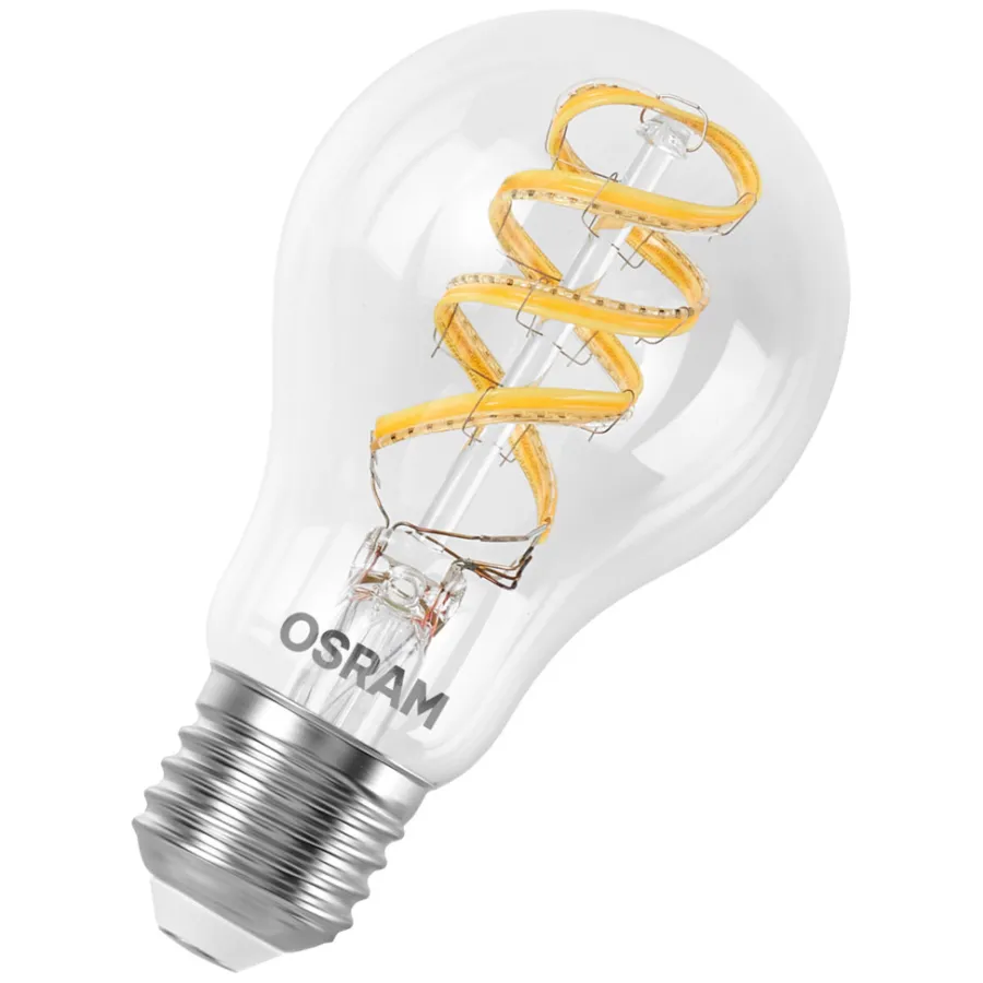 Led-Pærer|Smartpærer^Osram SMART+ klar filamentpære RGBW E27 4,8 W