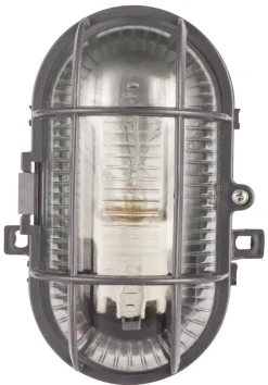 Utendørslamper^ Oval vegglampe Grå