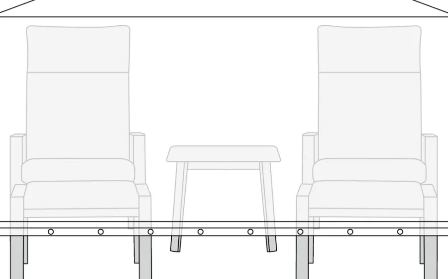 Overtrekk Til Parasoller & Hagemøbler^Sunlife Overtrekk til hagemøbelsett L170 x B130 x H85 cm -