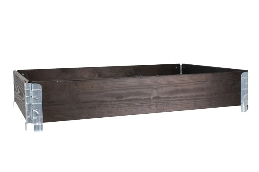 Plantebord & Høybed^ Pallekarm svart 120 x 80 cm
