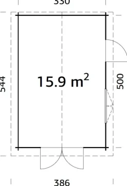 Hytter & Boder|Garasjer^Palmako garasje Tony 15,9 m² 350 x 520 cm