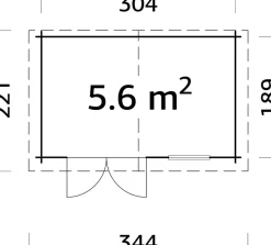Redskapsboder|Hytter & Boder^Palmako redskapsbod Lotta 5,6 m² 320 x 205 cm