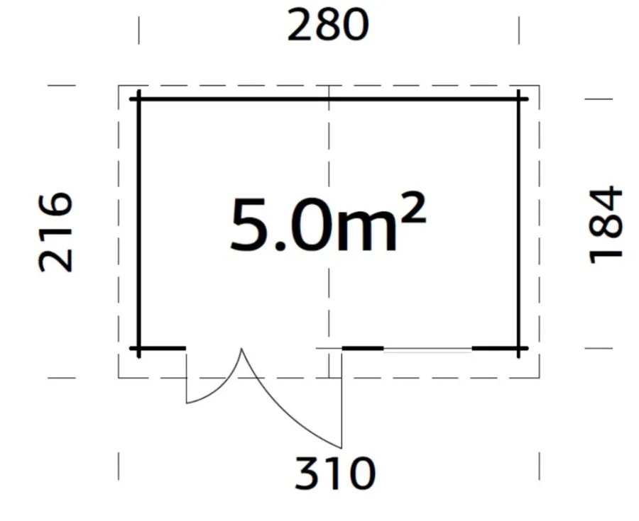 Redskapsboder^Palmako redskapsbod Peter 3 296 x 200 cm