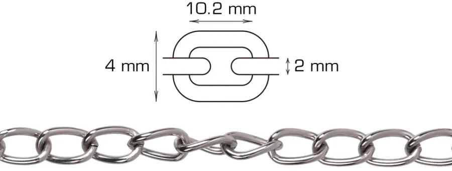 Kjettinger & Vaiere^Home it Panserkjetting 2 meter x 2,0 mm