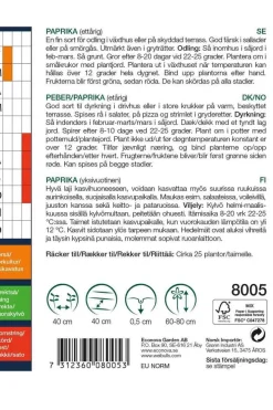 Frø^Weibulls Paprika "California Wonder"