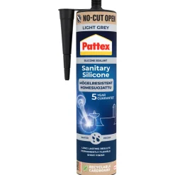 Silikon^Pattex sanitærsilikon lysegrå 280 ml