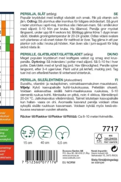 Frø^Weibulls Persille, glattbladet "Gigante D'Italia"