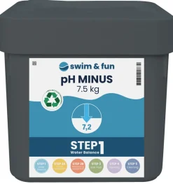 Bassengtilbehør & Pleie^Swim & Fun pH-Minus granulat 7,5 kg -