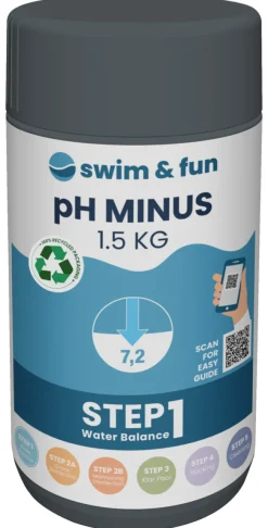 Bassengtilbehør & Pleie^Swim & Fun pH-Minus granulat 1,5 kg -