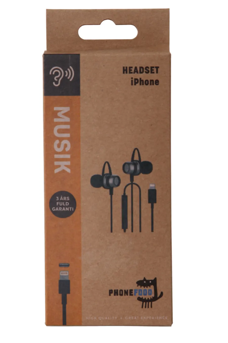 Lyd & Tilbehør Til Mobiltelefoner^PhoneFood headset med lightning stikk