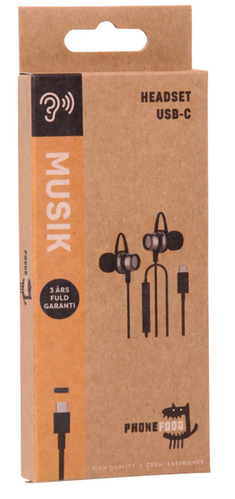 Lyd & Tilbehør Til Mobiltelefoner^PhoneFood headset med USB-C