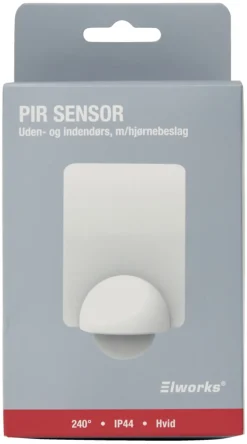 Sensorer^Elworks PIR-sensor 240° innendørs/utendørs – Hvit
