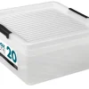 Oppbevaring^Plast1 oppbevaringsboks m/lokk klar - BoxOne 20