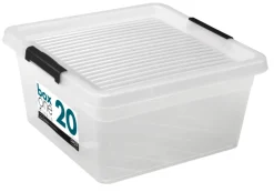 Oppbevaring^Plast1 oppbevaringsboks m/lokk klar - BoxOne 20
