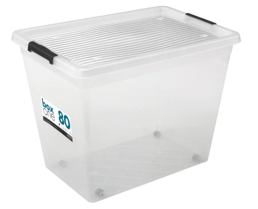 Oppbevaring^Plast1 plastboks m/lokk klar - BoxOne 80