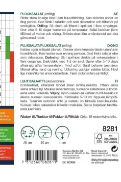 Frø^Weibulls Plukksalat "Australische Gele"