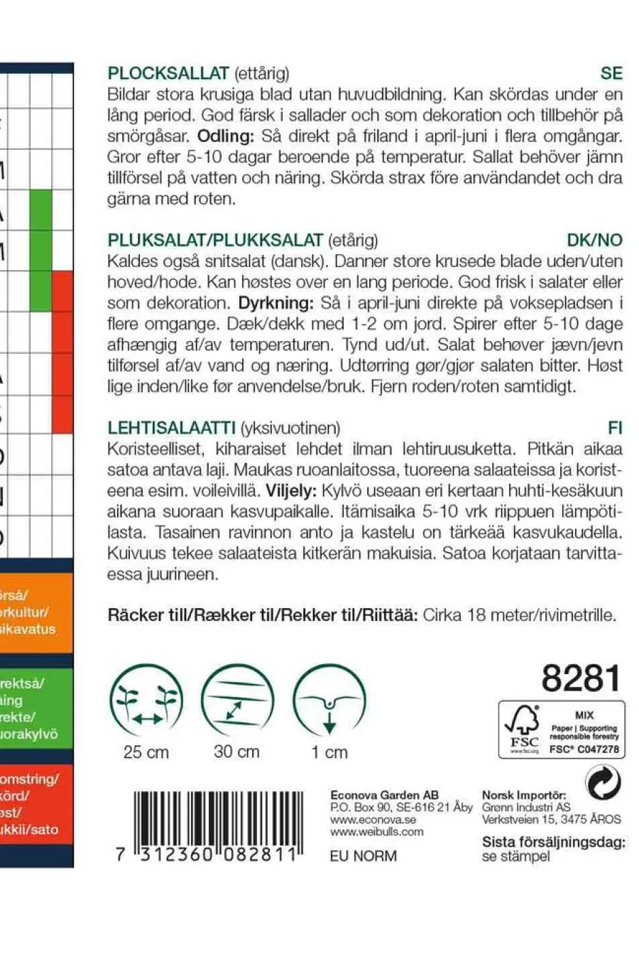 Frø^Weibulls Plukksalat "Australische Gele"