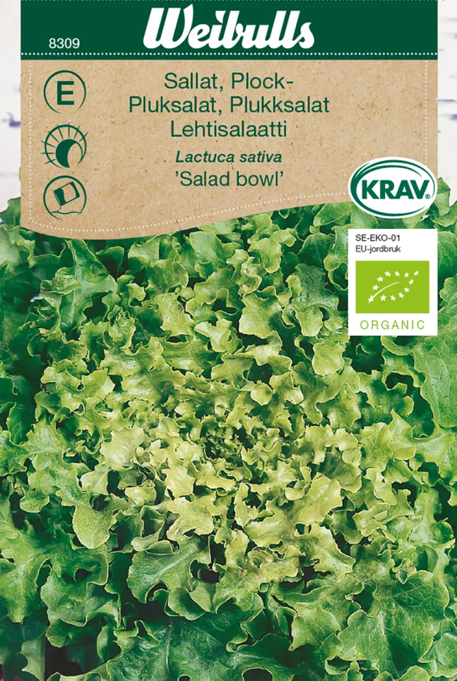Økologiske Frø|Frø^Weibulls Plukksalat økologisk - Salad Bowl