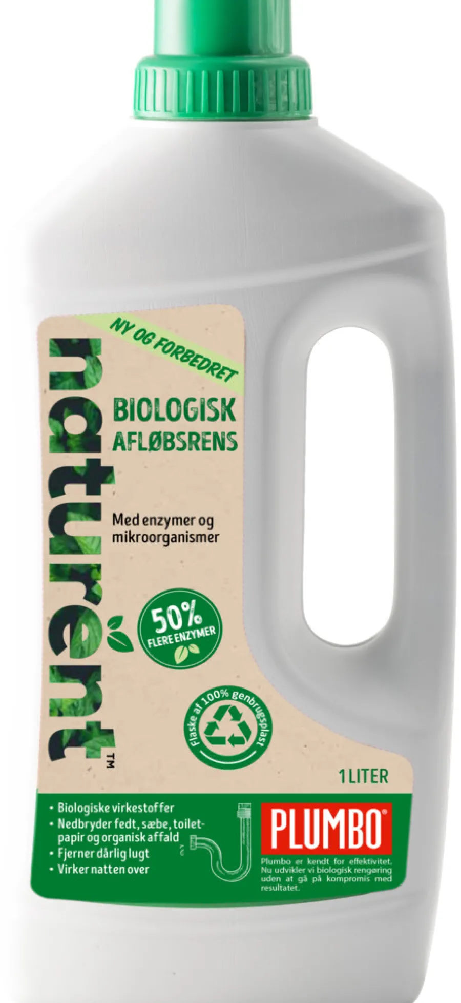 Rengjøringsmidler^Plumbo avløpsrens naturent bio 1 liter