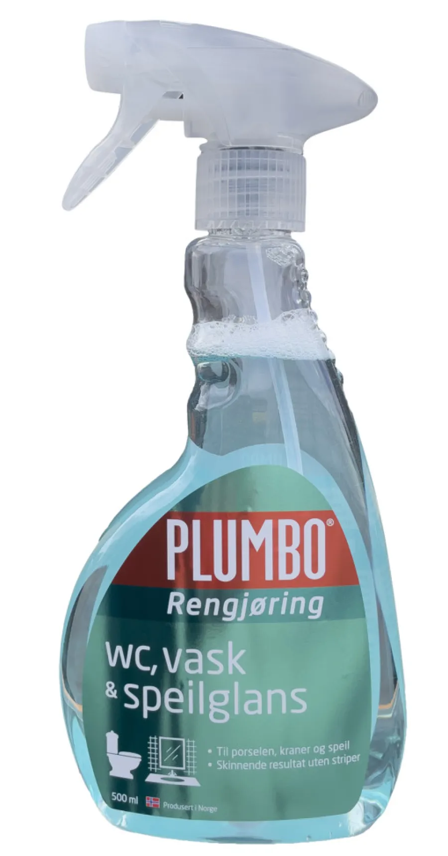 Rengjøringsmidler^Plumbo WC, vask og speilrens 0,5 liter