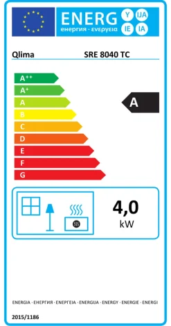 Gass- & Parafinovner^Qlima parafinovn SRE8040 TC - 4000 W