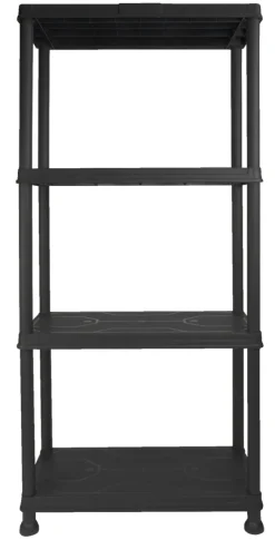 Reoler & Romdelere^Gardeco Reol m/4 hyller plast - Svart