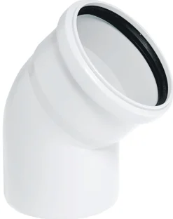 Avløpsrør^ Rørbøyning hvit PP 32 x 45 gr