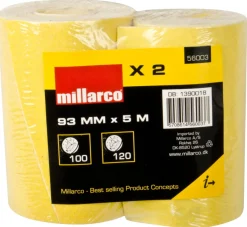 Sandpapir^Millarco Sandpapir 2 ruller K100 + K120