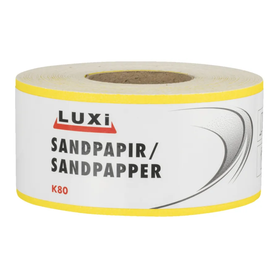 Sandpapir^Luxi Sandpapir rull korn 80 - 93 mm x 50 meter