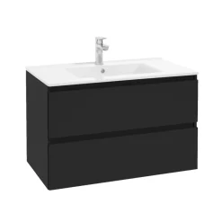 Baderomsinnredning^REN Servantskap Deluxe 80 cm - matt svart