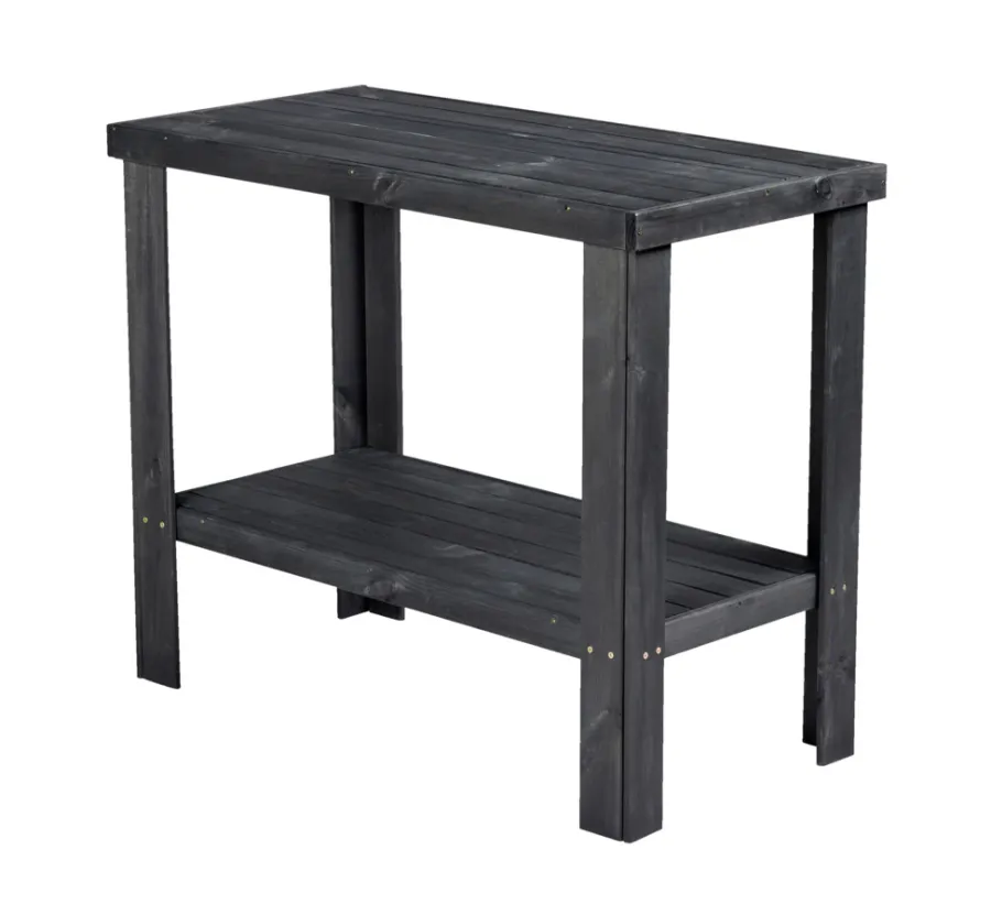 Sesongavslutning|Øvrige Hagemøbler^ Sidebord i tre med 1 hylle 90 x 45 cm