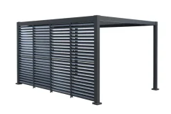 Paviljonger & Partytelt^Outfit Sidepanel med justerbare lameller til pergola 4 meter -