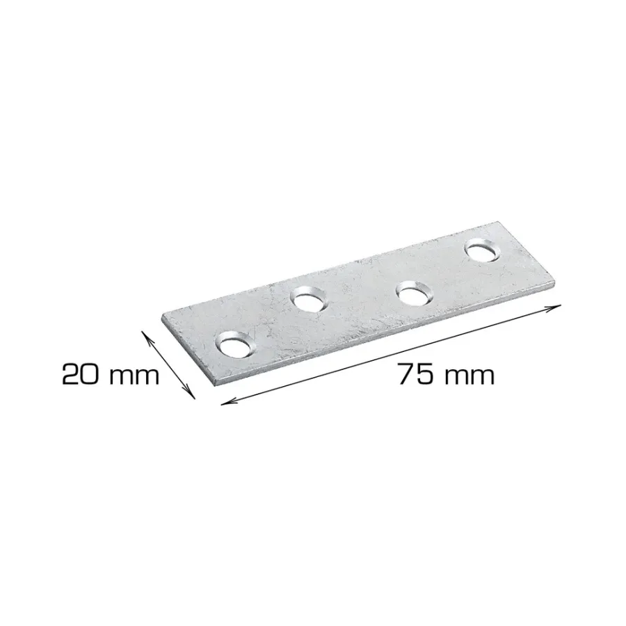 Grep & Hengsler^Home it Skjøtejern 75 x 20 mm - 2 stk.