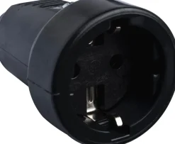 Grenuttak & Skjøteledninger^Elworks Skjøtekontakt pvc m/jord svart
