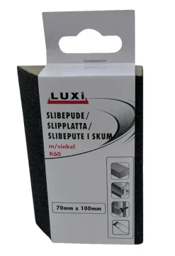 Sandpapir^Luxi Slipesvamp m/vinkel korn 60, 70 x 100 mm -