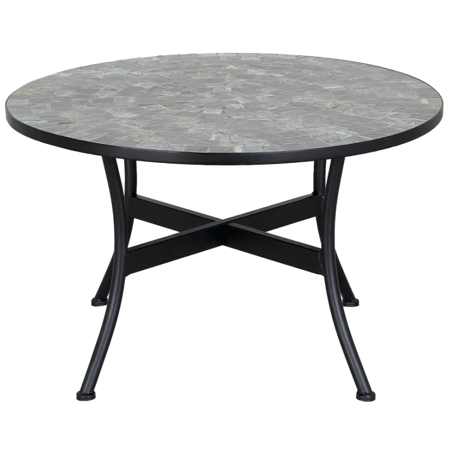 Hagebord|Loungemøbler^Sunlife Sofa/loungebord Rom mosaikk Ø76 cm - ® Multi/svart