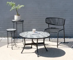 Hagebord|Loungemøbler^Sunlife Sofa/loungebord Rom mosaikk Ø76 cm - ® Multi/svart