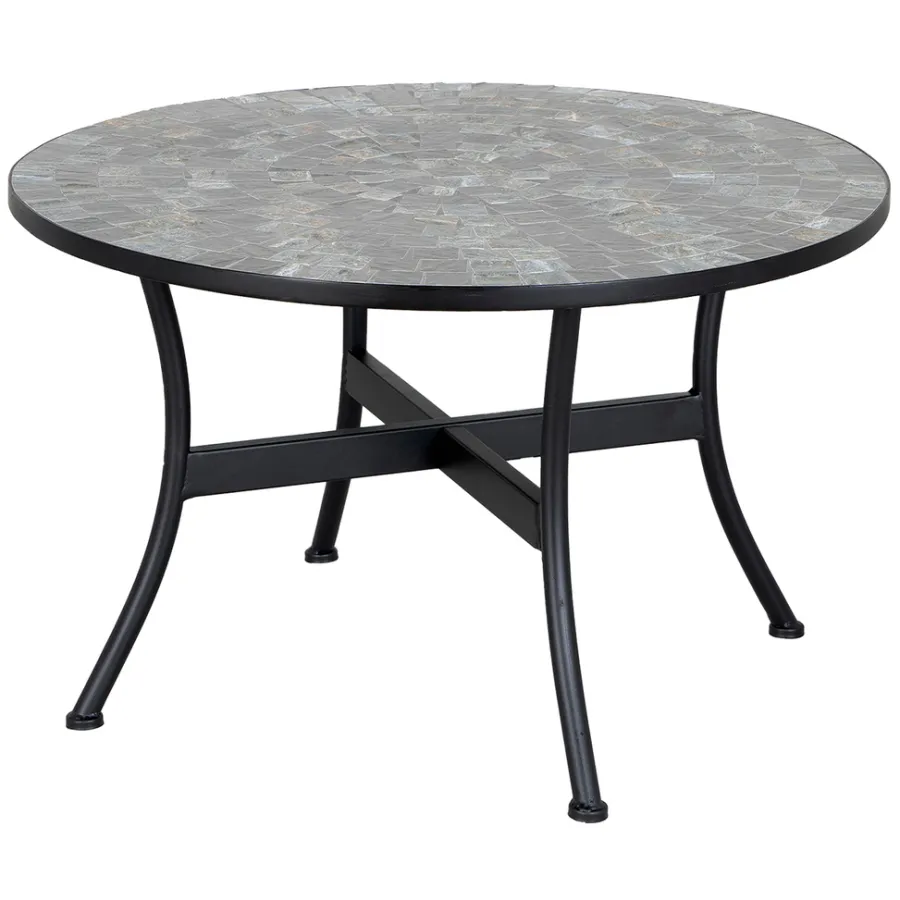 Hagebord|Loungemøbler^Sunlife Sofa/loungebord Rom mosaikk Ø76 cm - ® Multi/svart