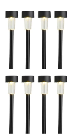 Lys & Hagedekorasjoner|Solcellelamper^Garden Solcellelamper til hagen H35,5 cm 8-pk. - ® Svart