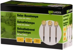 Lys & Hagedekorasjoner|Solcellelamper^Garden Solcellelamper Ø8 x H34 cm 3-pk. - ® Sølv