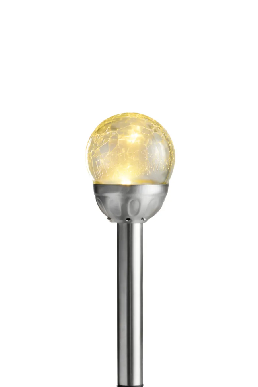Lys & Hagedekorasjoner|Solcellelamper^Garden Solcellelamper Ø8 x H34 cm 3-pk. - ® Sølv