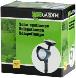 Solcellelamper^Garden Solcellelampe Spotlight 19 cm - ® Svart
